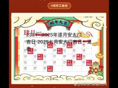 2025年逐月安大门吉日 2025七月安大门吉日一览表