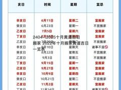 2025十月黄道吉日搬家 2022年十月搬家黄道吉日一览表